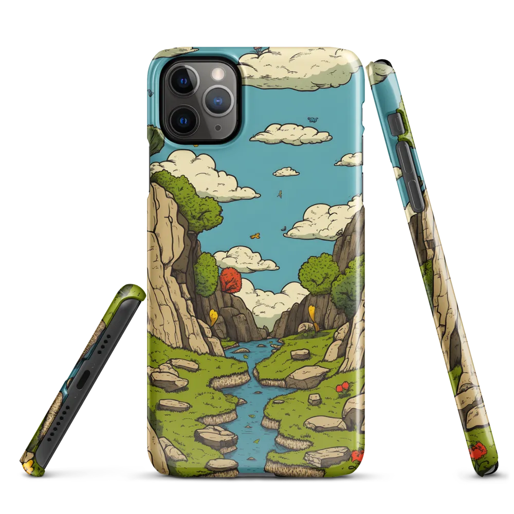 Whimsical Serenity: A Canyon Landscape | Phone Case |  11 Pro Max | Snap Case | Glossy