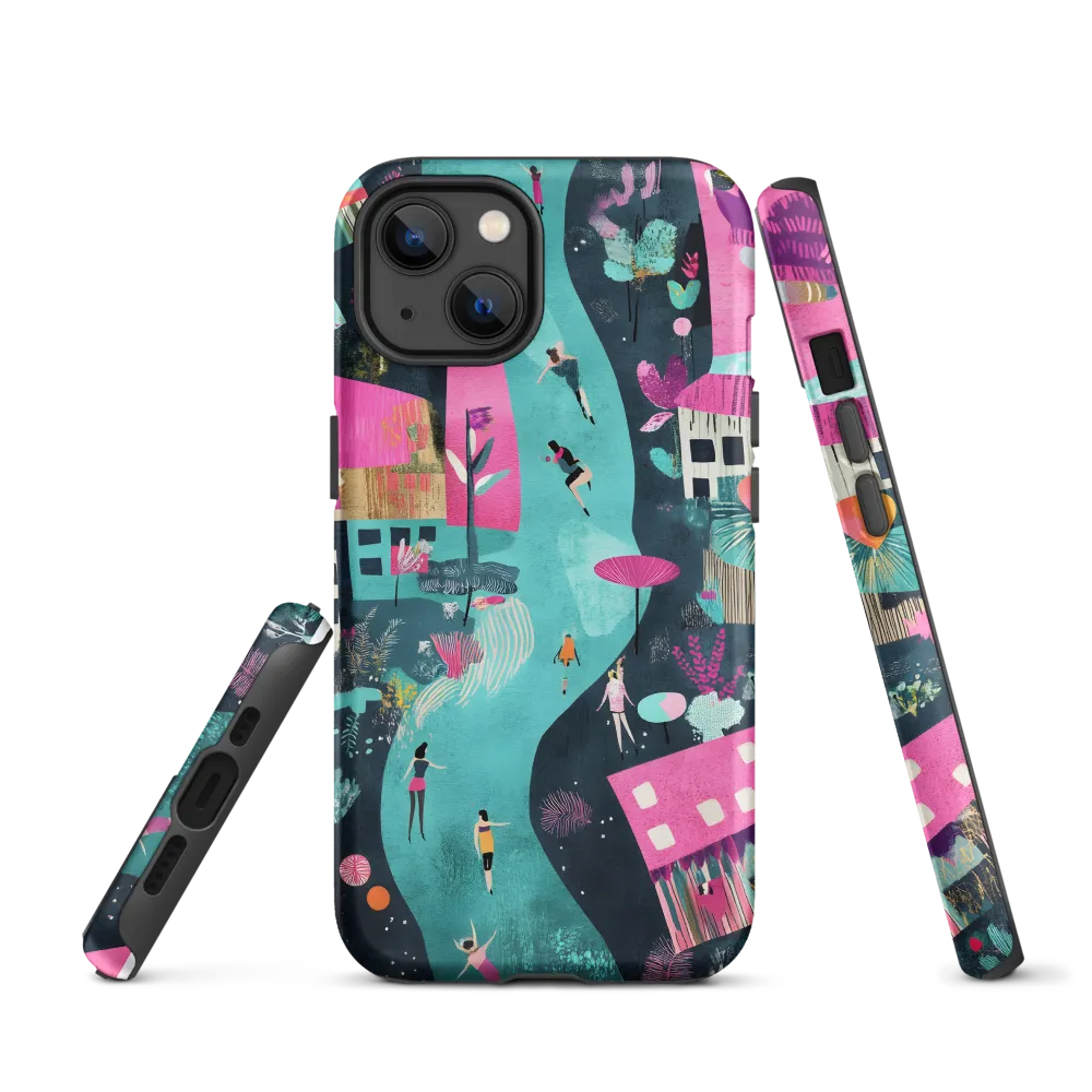Whimsical Journey Through a Vibrant Landscape | Phone Case |  13 | Tough Case | Matte