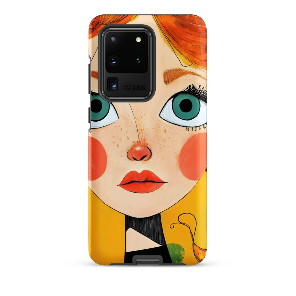 Whimsical Portrait of a Girl | Phone Case |  S20 Ultra | Tough Case | Matte