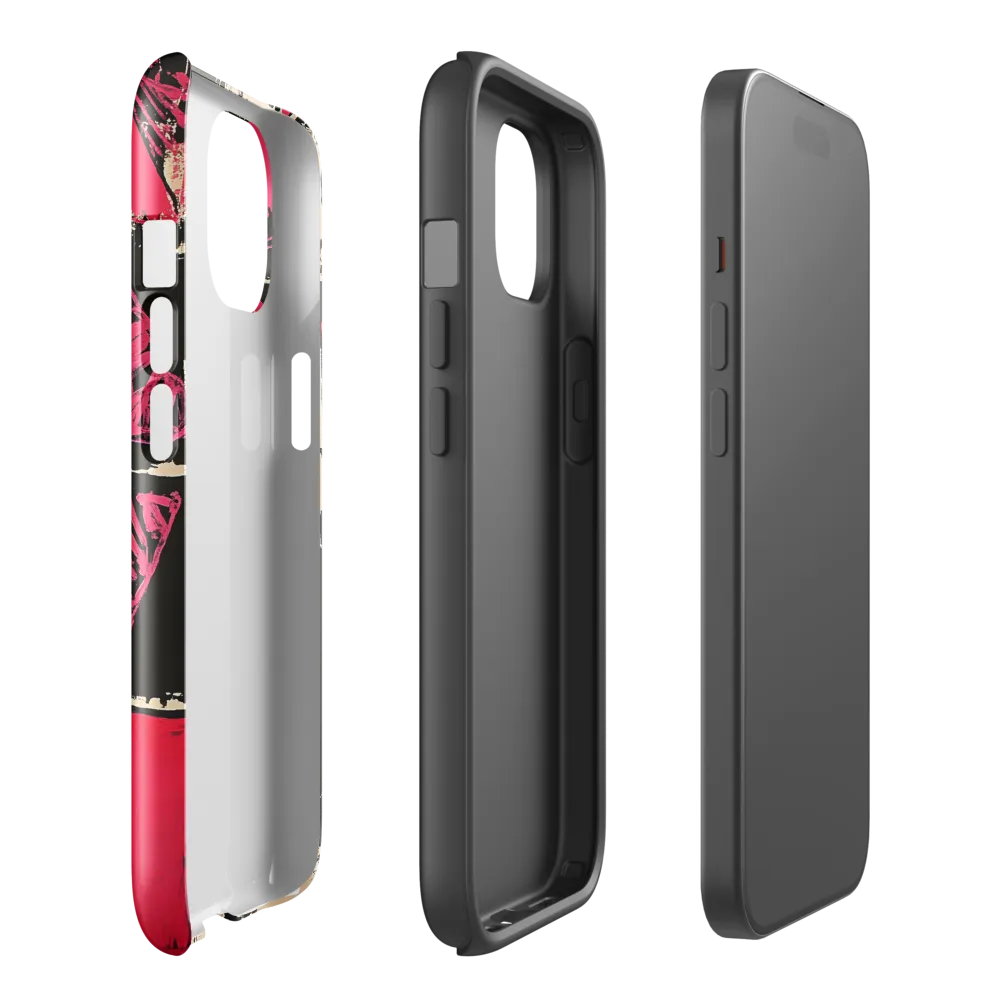Geometric Symphony in Pink and Black