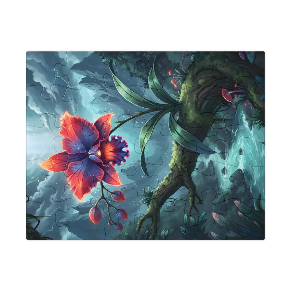 Moonlit Orchid 
 Jigsaw Puzzle in Tin Box