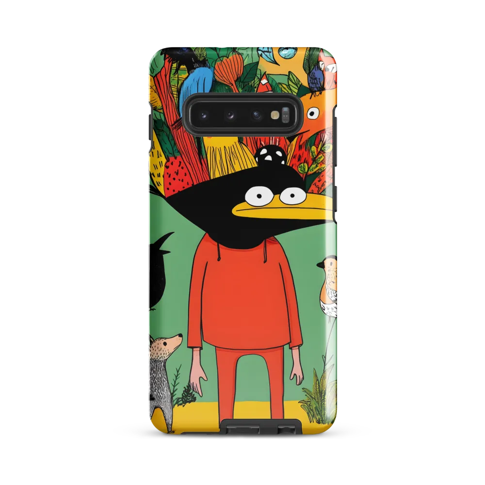 Whimsical Encounter in a Colorful Jungle | Phone Case |  S10 Plus | Tough Case | Glossy