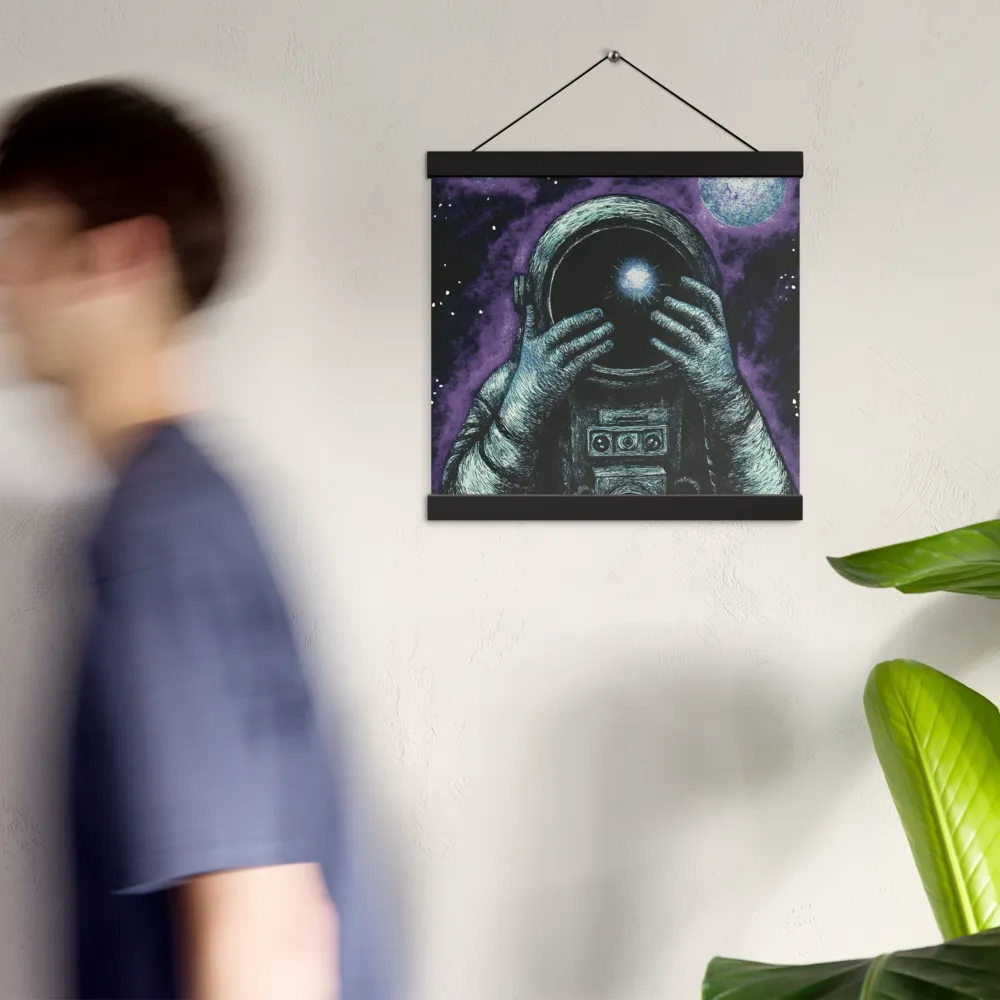 Beyond the Stars | Poster With Black Wood Hanger | 12″×12″