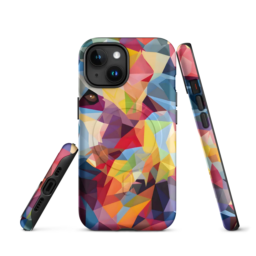 Playful Geometry: The Bear's Face | Phone Case |  15 | MagSafe® Tough Case | Matte