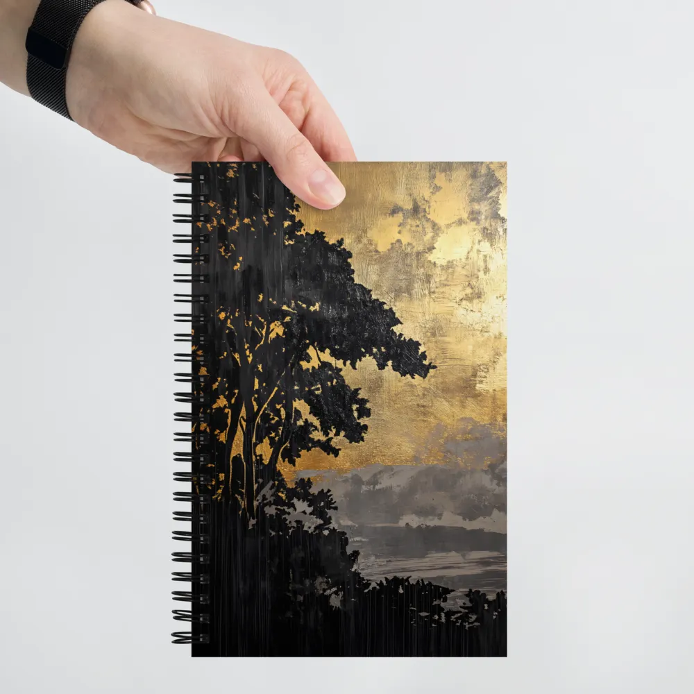 Golden Serenity | Spiral Notebook