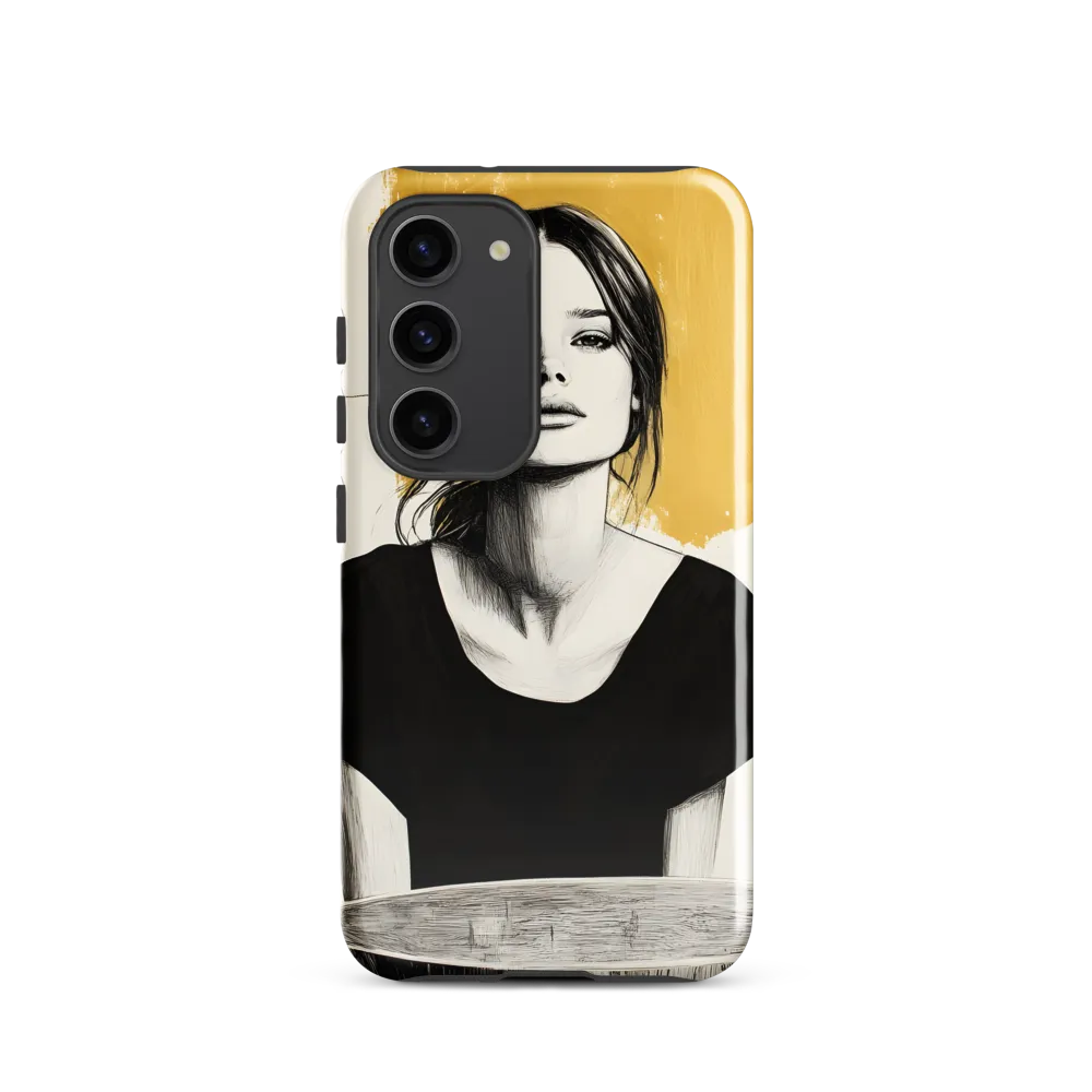 Golden Serenity: A Minimalist Portrait