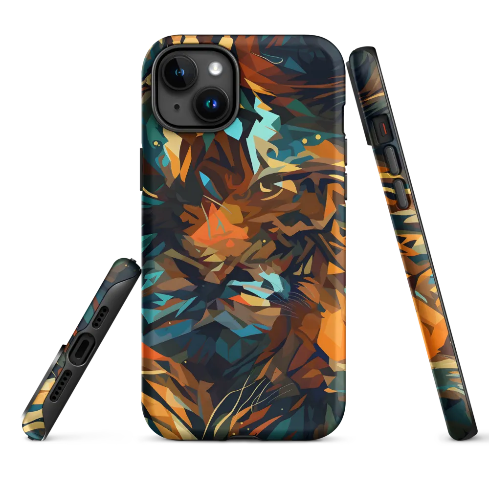 Wild Symphony: Abstract Tigers | Phone Case |  15 Plus | Tough Case | Matte