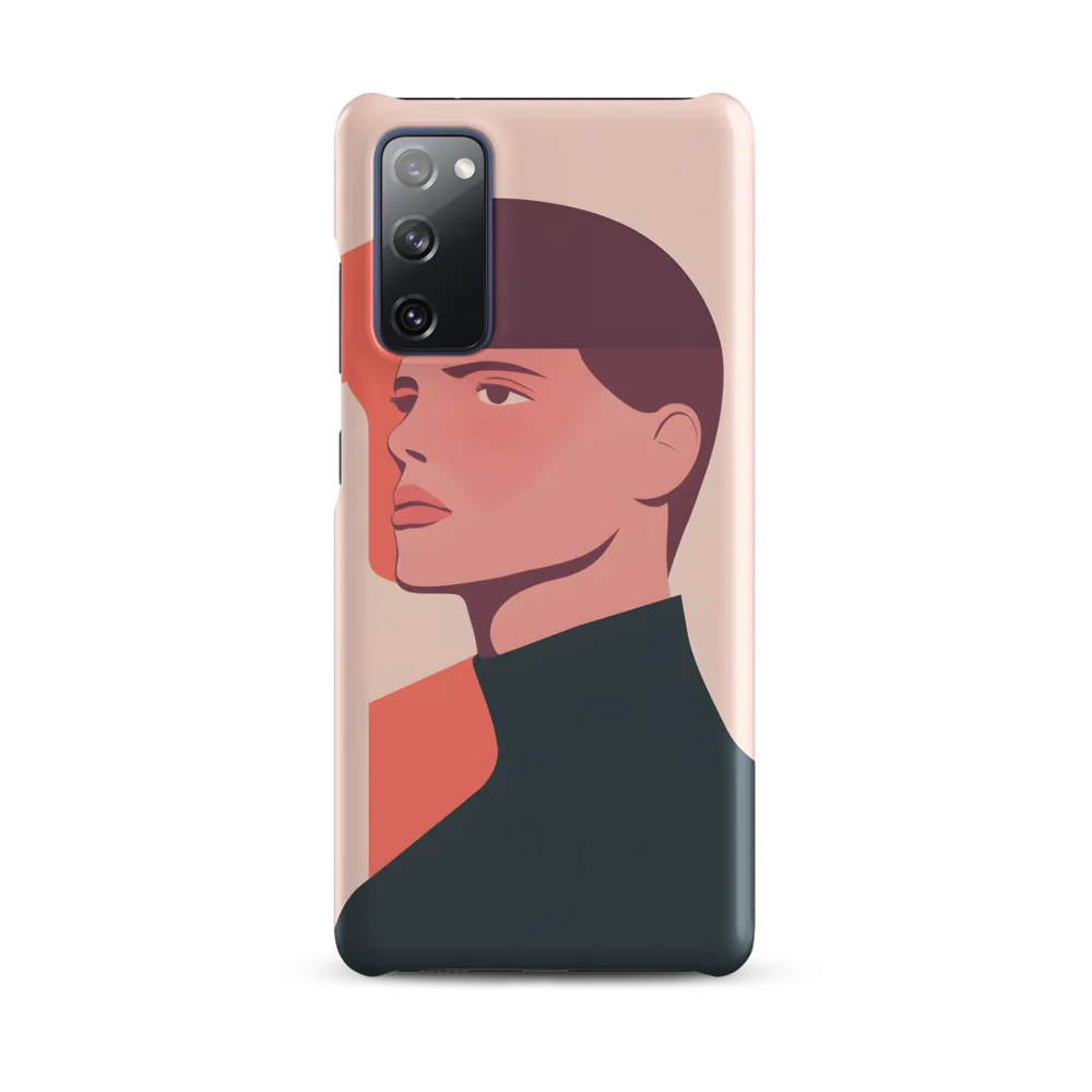 Contemplative Portrait in Minimalism | Phone Case |  S20 FE | Snap Case | Matte