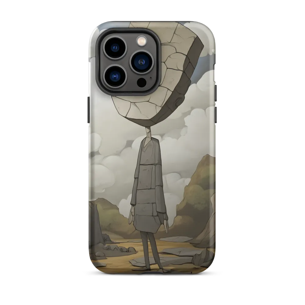Whimsical Stone Figure in a Rocky Landscape | Phone Case |  14 Pro Max | Tough Case | Matte