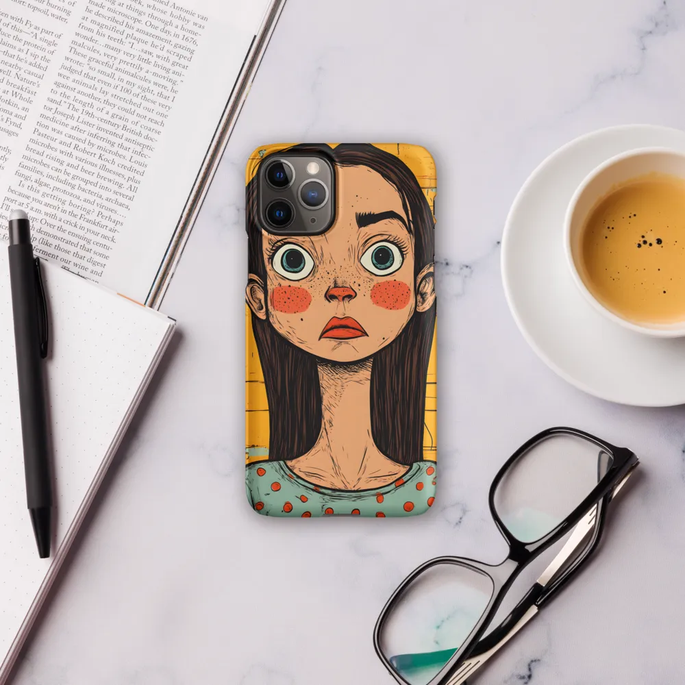 Wide-Eyed Portrait on Distressed Yellow Planks