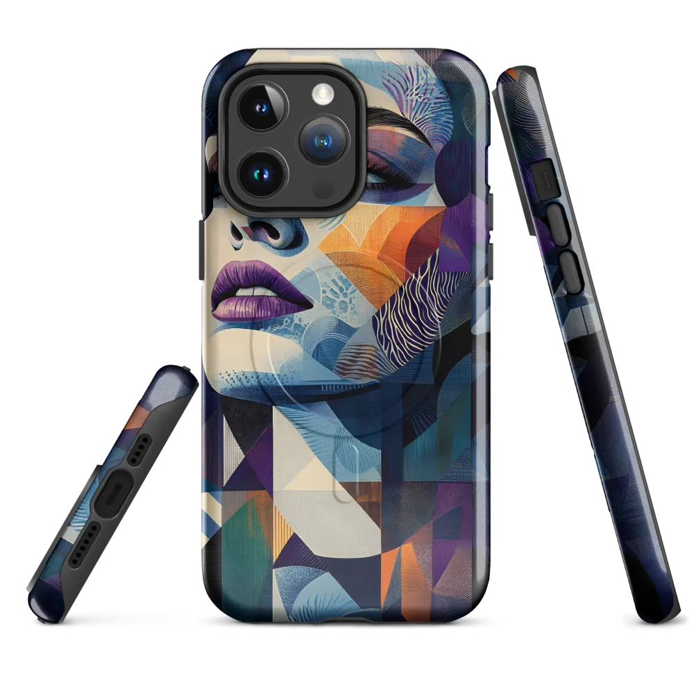 Fragmented Mystery: A Modern Portrait | Phone Case |  14 Pro Max | MagSafe® Tough Case | Glossy