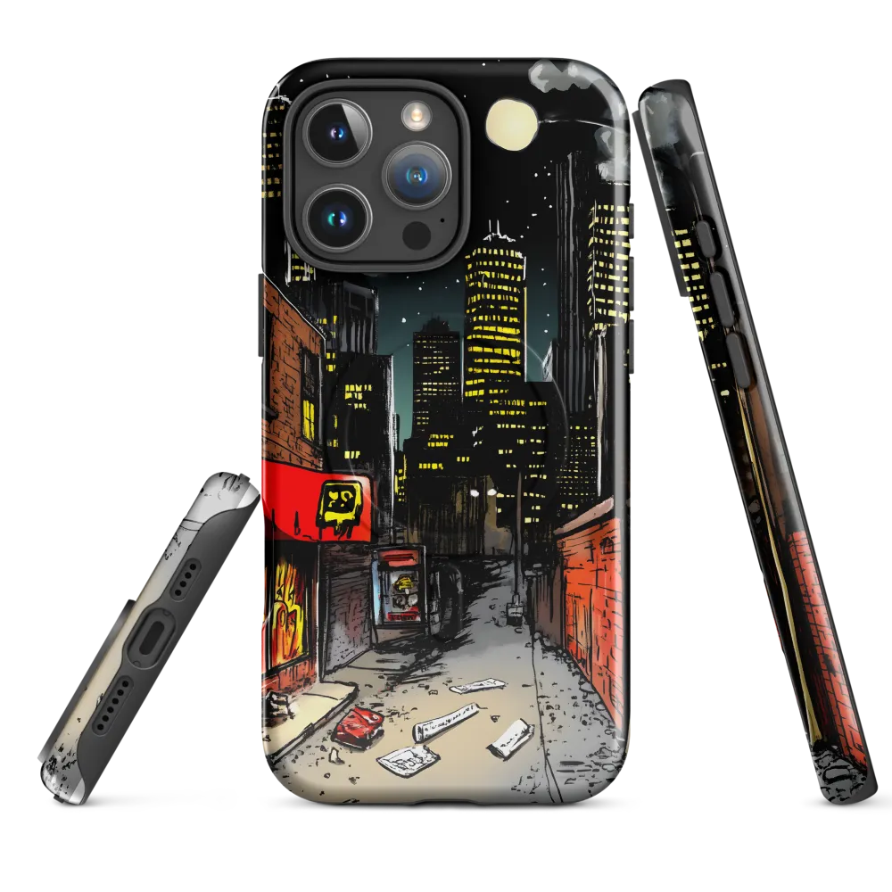 Nocturnal Cityscape: The Hidden Alley | Phone Case |  16 Pro Max | MagSafe® Tough Case | Glossy