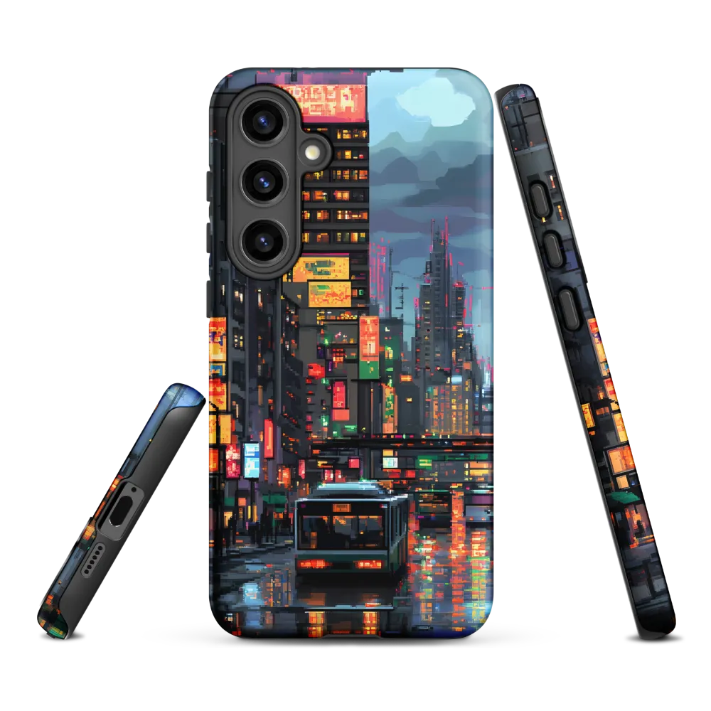 Neon Dreams: A Pixelated Urban Night