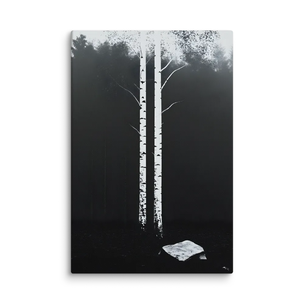 Ethereal Trees in Monochrome | Canvas | 32″×48″