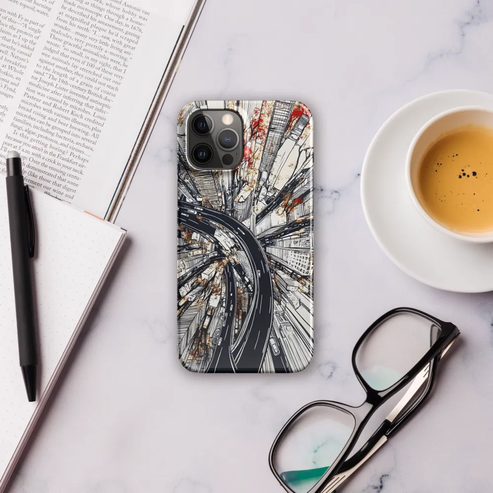 Urban Symphony: Aerial View of Life | Phone Case |  12 Pro Max | Snap Case | Glossy