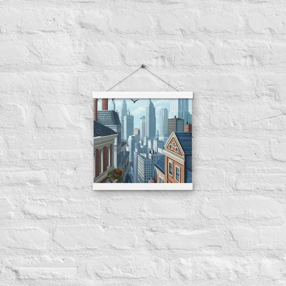 Urban Symphony | Poster With White Wood Hanger | 12″×12″