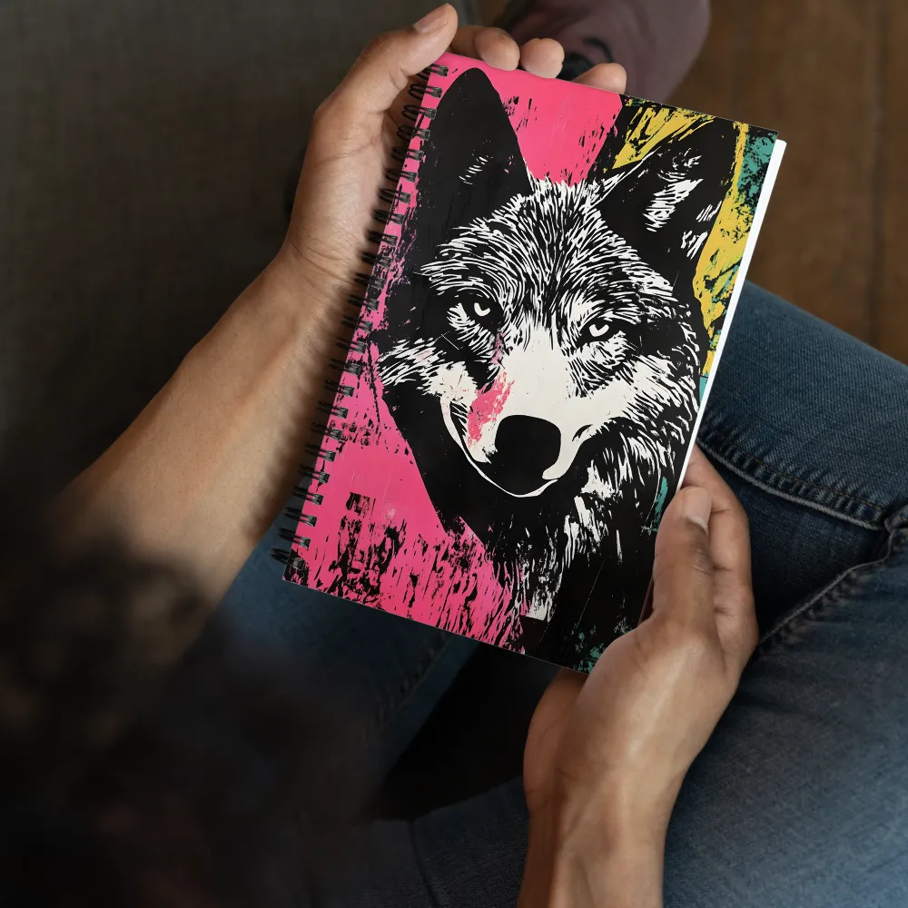 Intense Gaze of the Wolf | Spiral Notebook