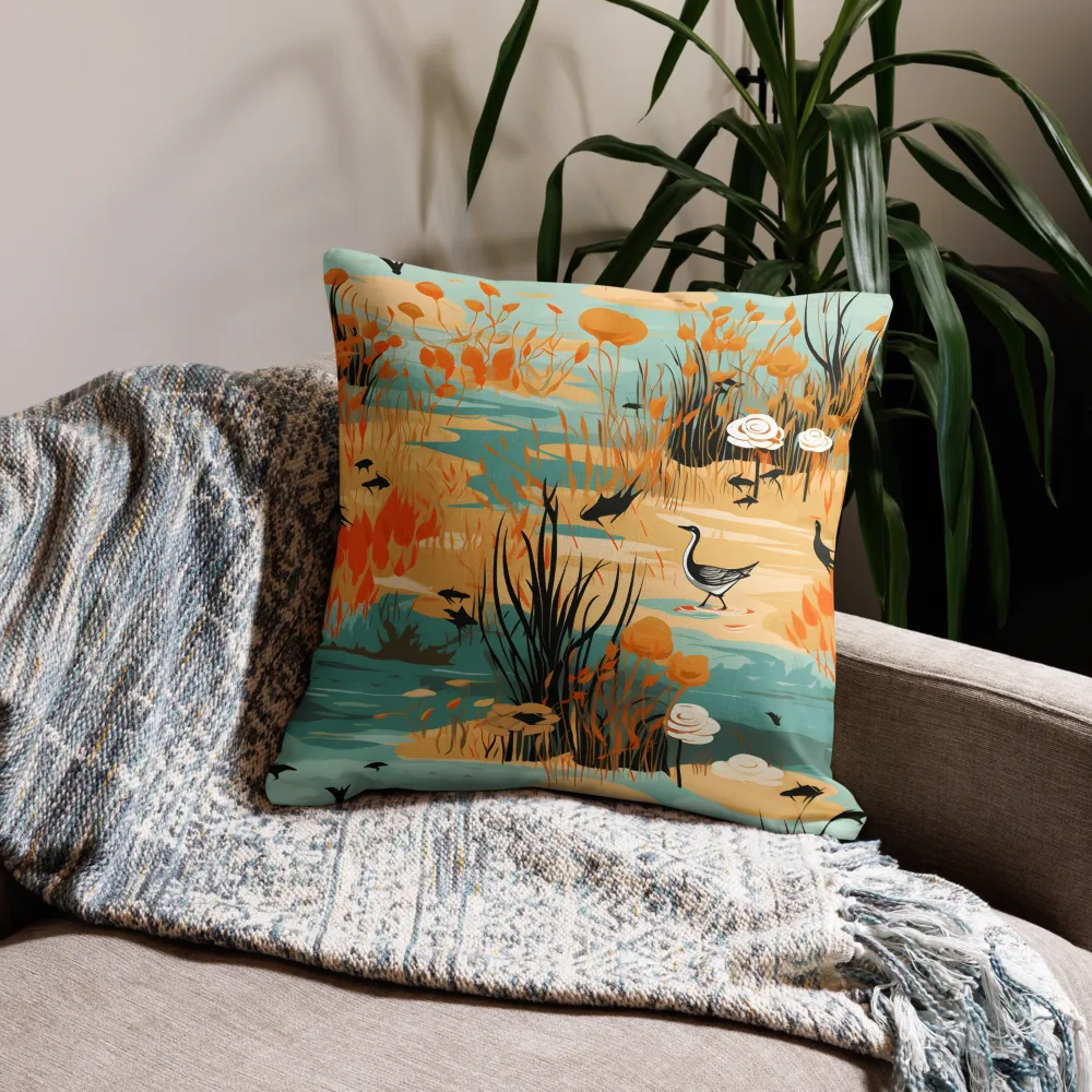 Whispers of the Wetlands | Pillow | 22″×22″