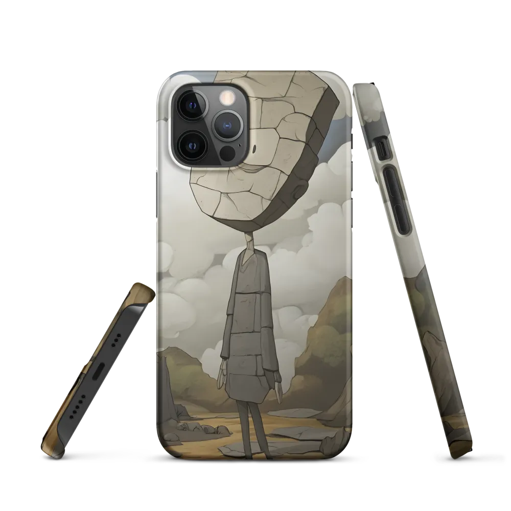 Whimsical Stone Figure in a Rocky Landscape | Phone Case |  12 Pro | Snap Case | Matte