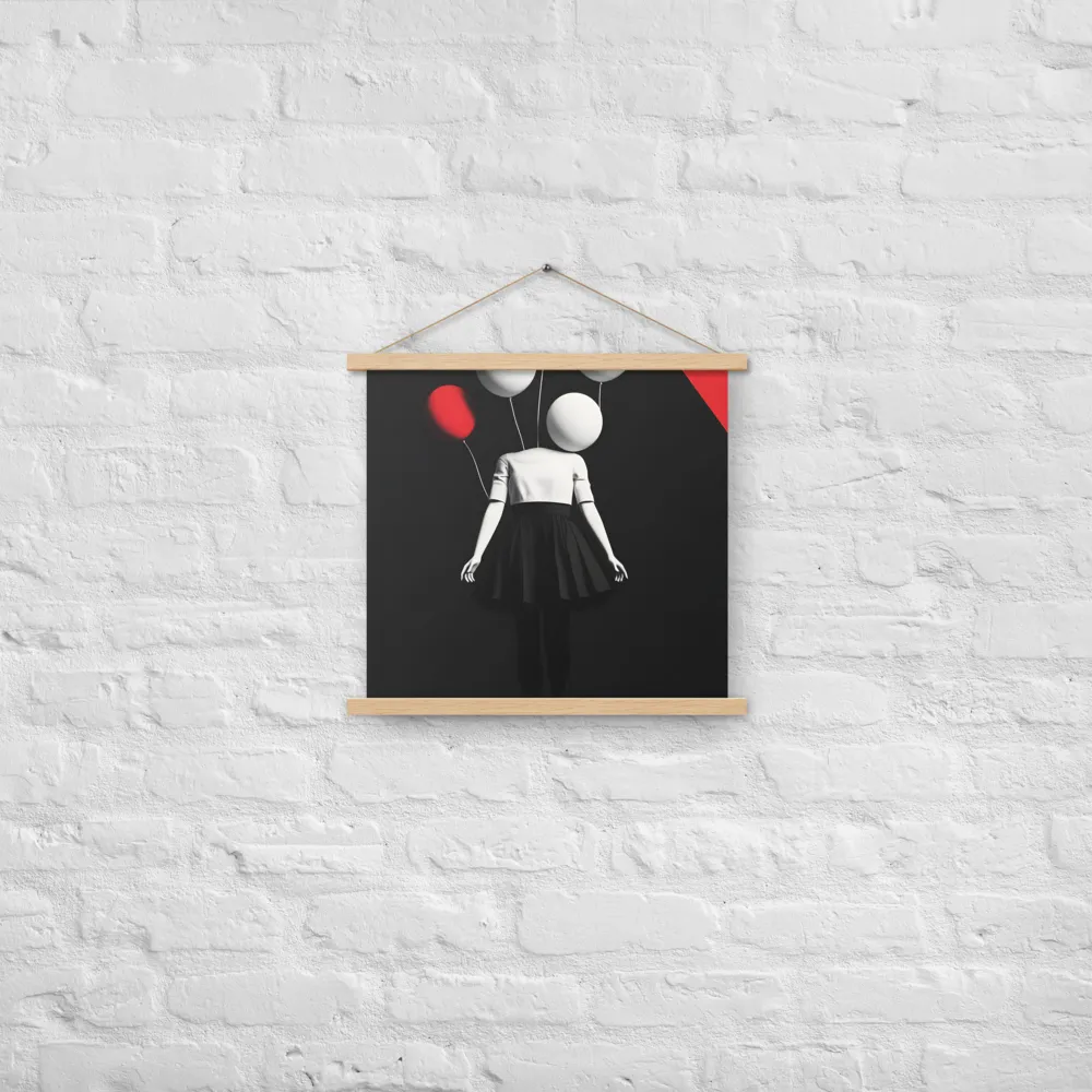 Suspended in Mystery | Poster With Oak Wood Hanger | 18″×18″