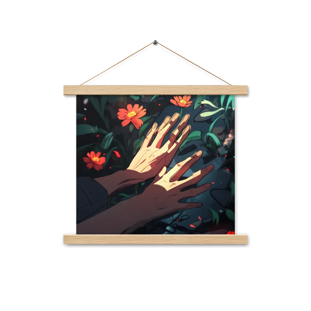 Whispers of Nature | Poster With Oak Wood Hanger | 14″×14″