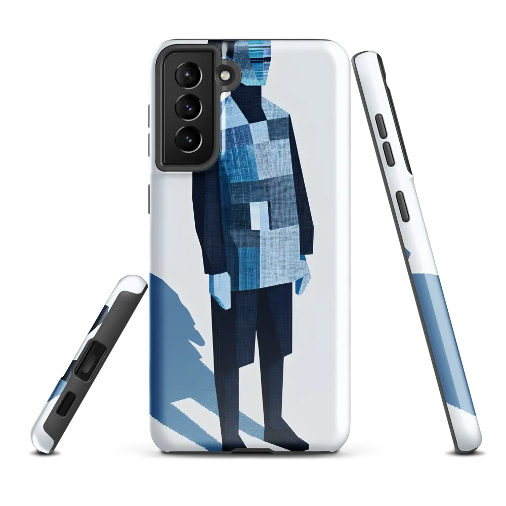 Patchwork Figure in Blue