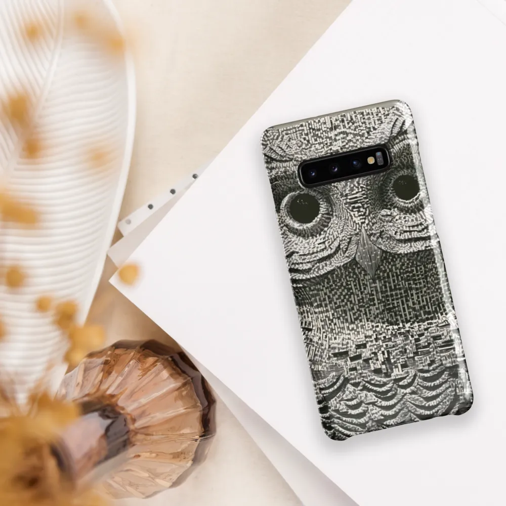 Intricate Owl of Textures | Phone Case |  S10 Plus | Snap Case | Glossy