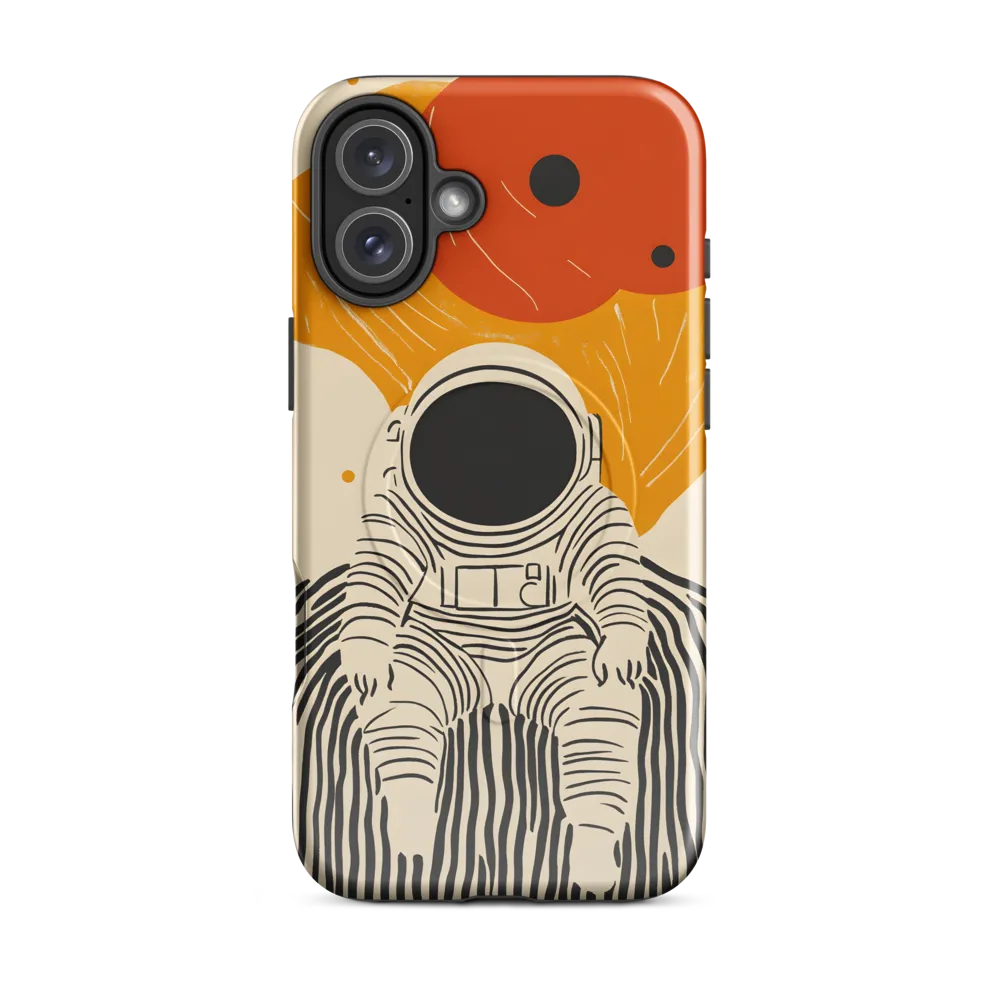 Astronaut in Cosmic Thoughts | Phone Case |  16 Plus | MagSafe® Tough Case | Glossy