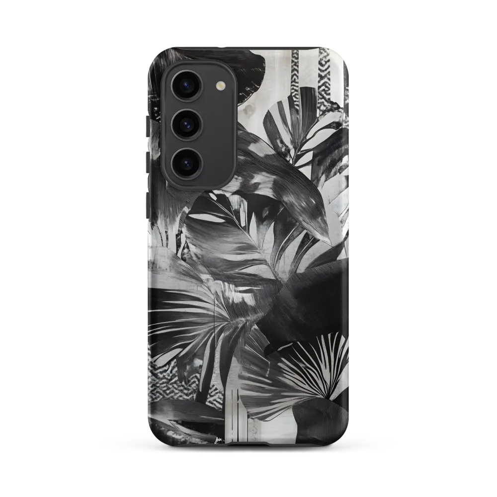 Monochrome Serenity in Tropical Foliage