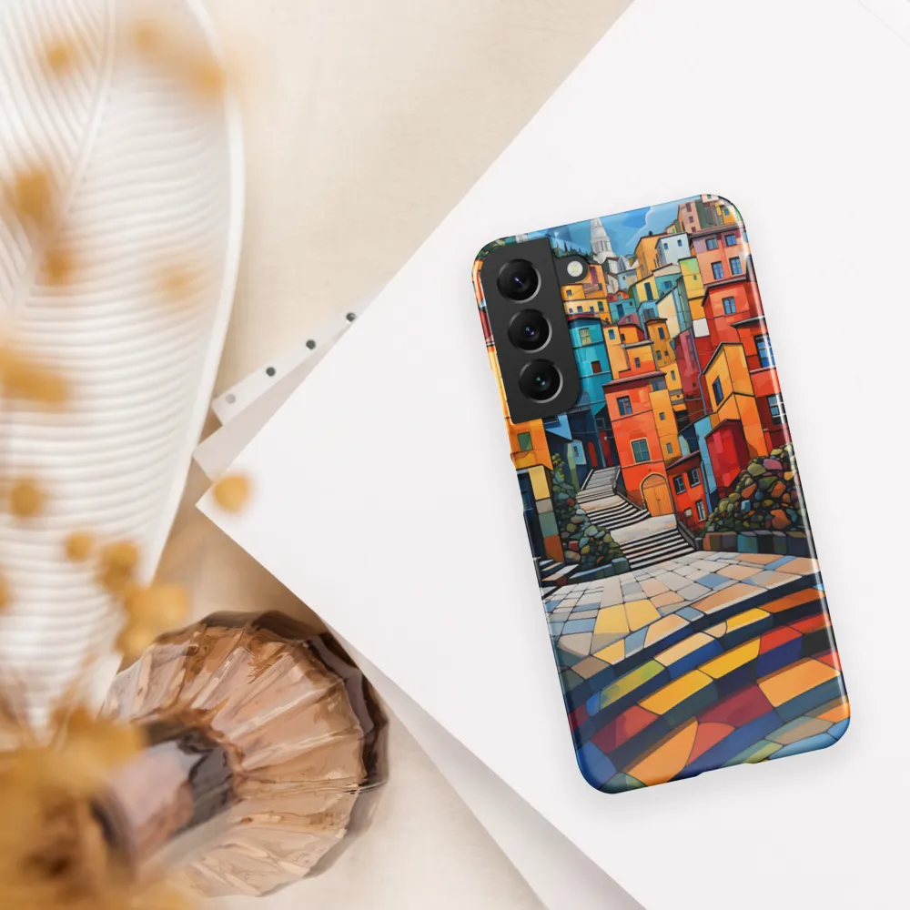 Vibrant Village: A Cubist Journey