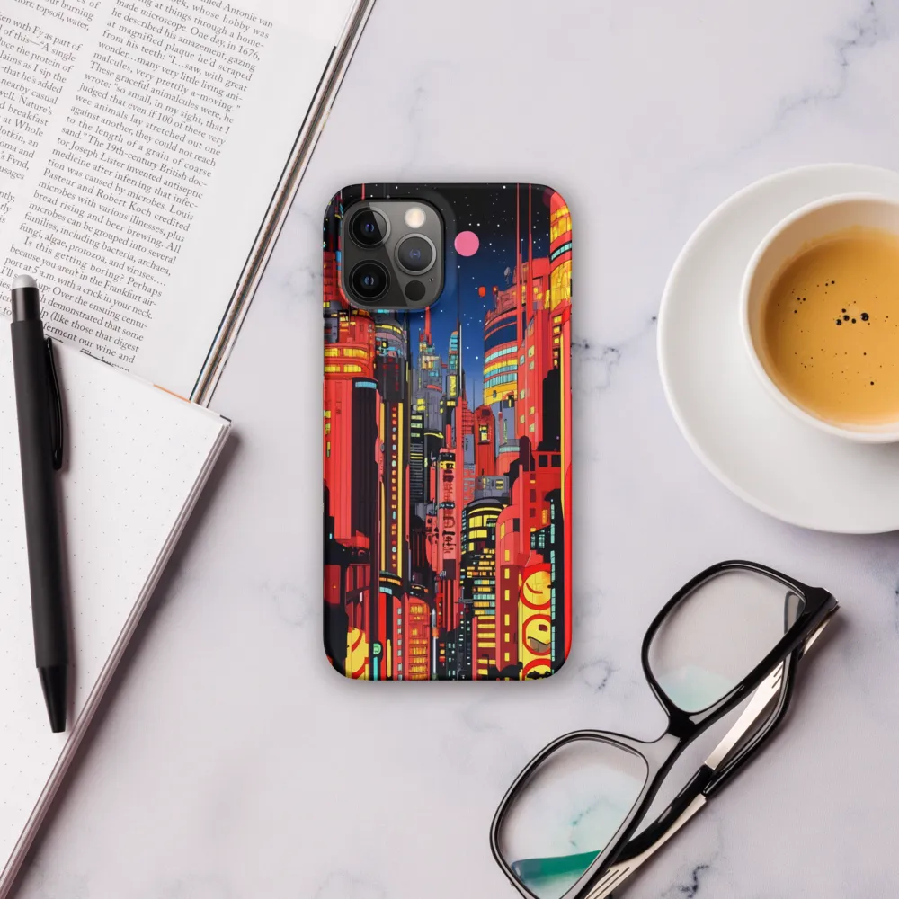 Neon Dreams: A Cyberpunk Cityscape | Phone Case |  12 Pro Max | Snap Case | Matte