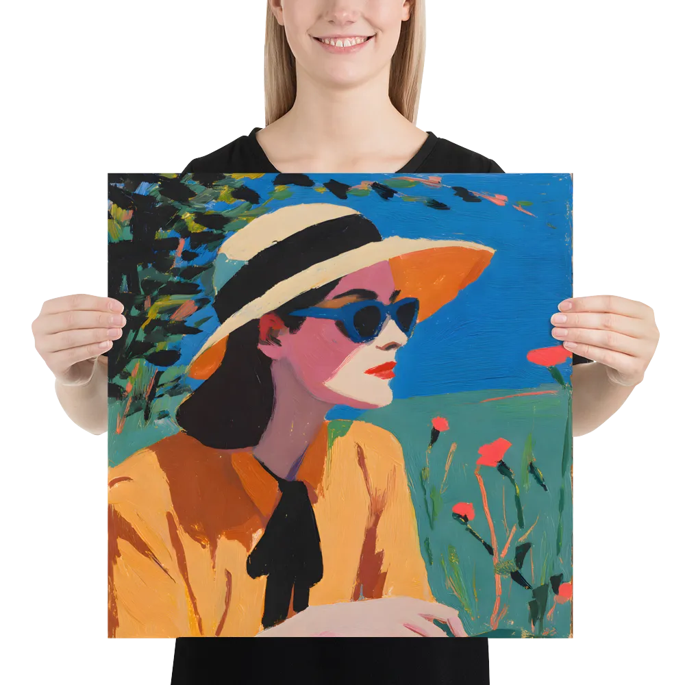 Woman in Sunhat 
 Poster | 18″x 18″