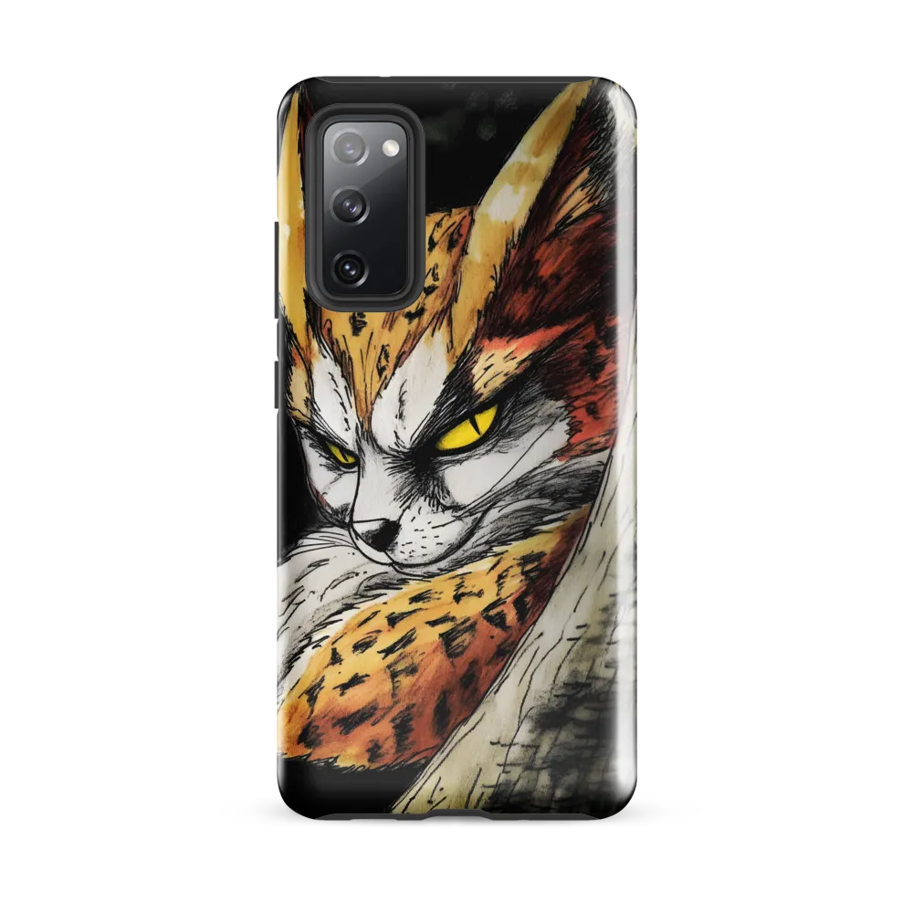 Fierce Gaze of the Wild Cat