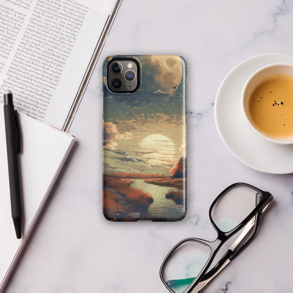 Whispers of Dusk: A Tranquil River Landscape | Phone Case |  11 Pro Max | Snap Case | Glossy