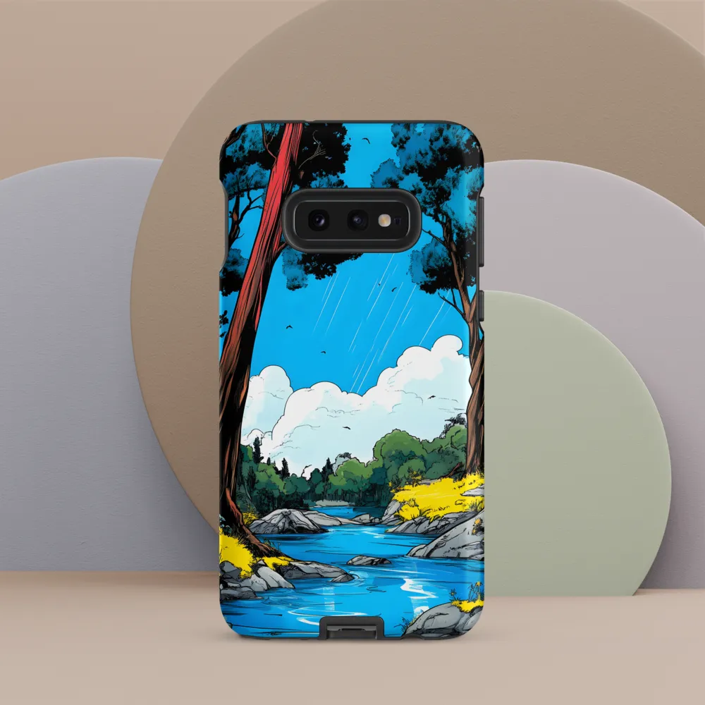 Tranquil River in a Comic Landscape