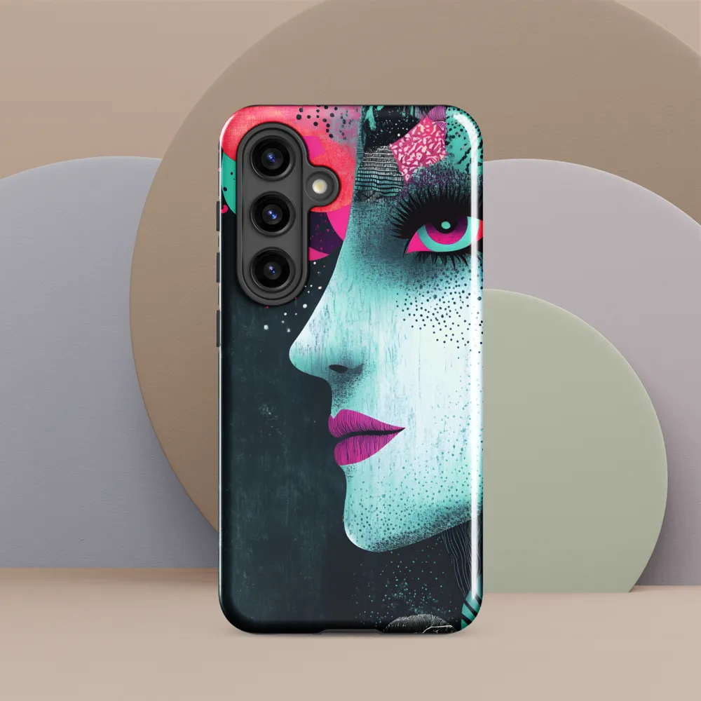 Mystical Beauty in Blue and Pink | Phone Case |  S24 | Tough Case | Glossy