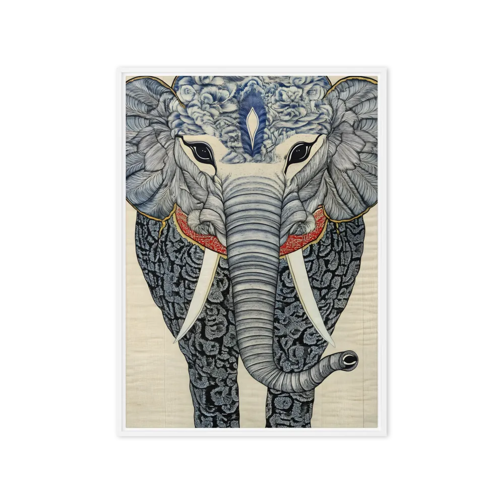 Majesty of the Elephant | Canvas with White Frame | 20″×28″