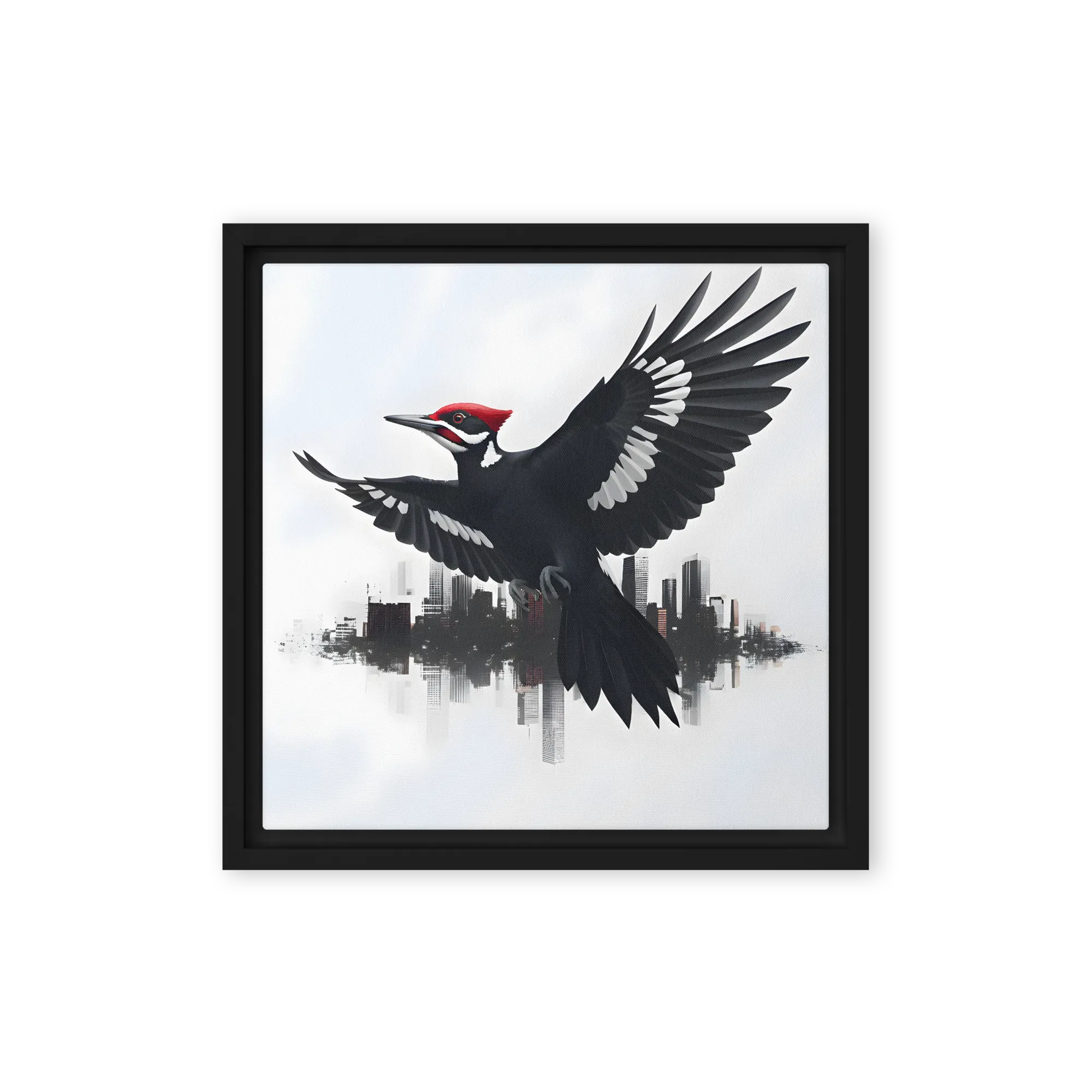 Urban Woodpecker 
 Canvas with Black Frame