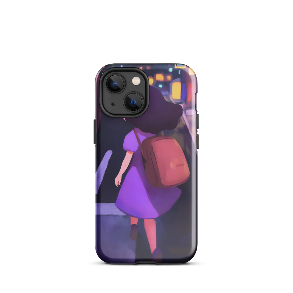 Wandering Through Neon Dreams | Phone Case |  13 mini | Tough Case | Glossy