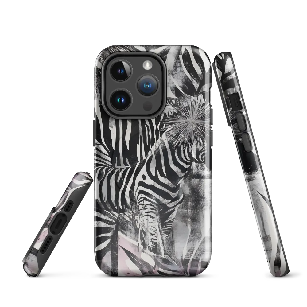 Zebra in the Jungle of Illusions | Phone Case |  14 Pro | MagSafe® Tough Case | Glossy
