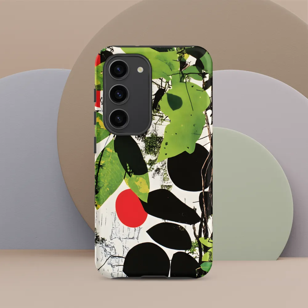 Nature's Geometry: A Contemporary Collage | Phone Case |  S23 | Tough Case | Matte