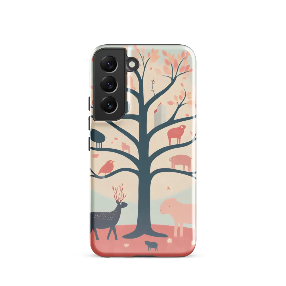 Whimsical Tree with Playful Creatures