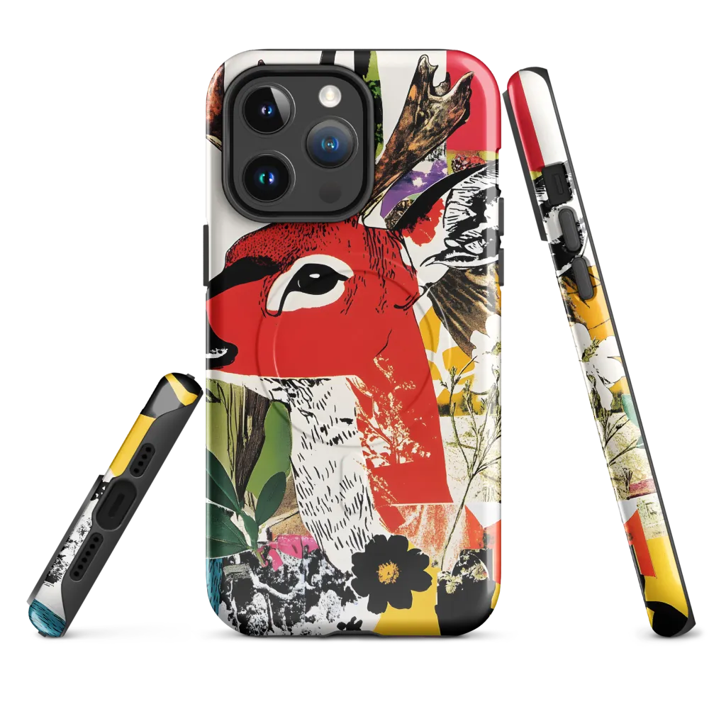 Vibrant Harmony: The Deer in Nature | Phone Case |  14 Pro Max | MagSafe® Tough Case | Glossy