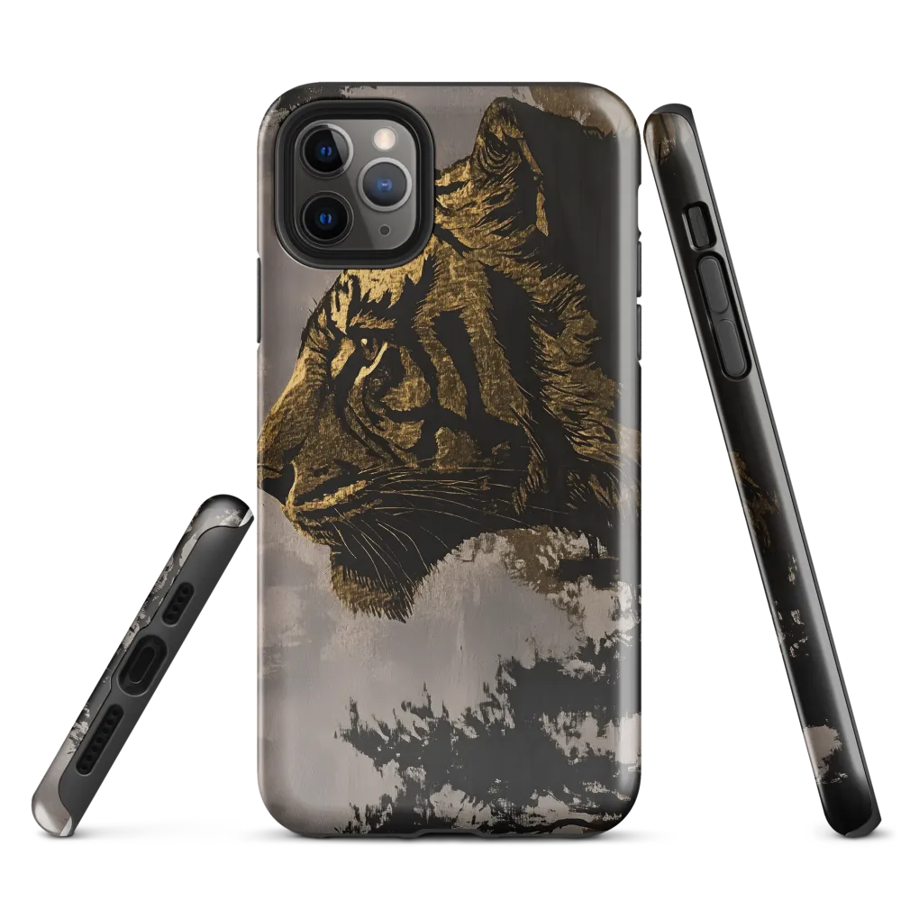 Majestic Silence: The Golden Tiger | Phone Case |  11 Pro Max | Tough Case | Glossy