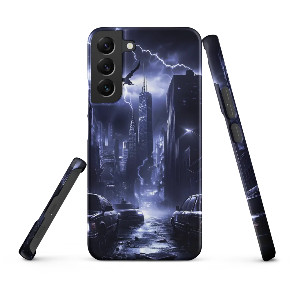 Stormy Cityscape: Shadows of the Night | Phone Case |  S22 Plus | Snap Case | Matte