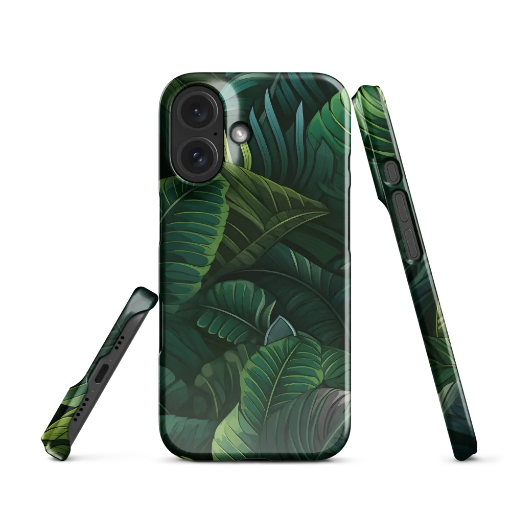 Lush Canopy: A Tropical Foliage Study | Phone Case |  16 | Snap Case | Glossy