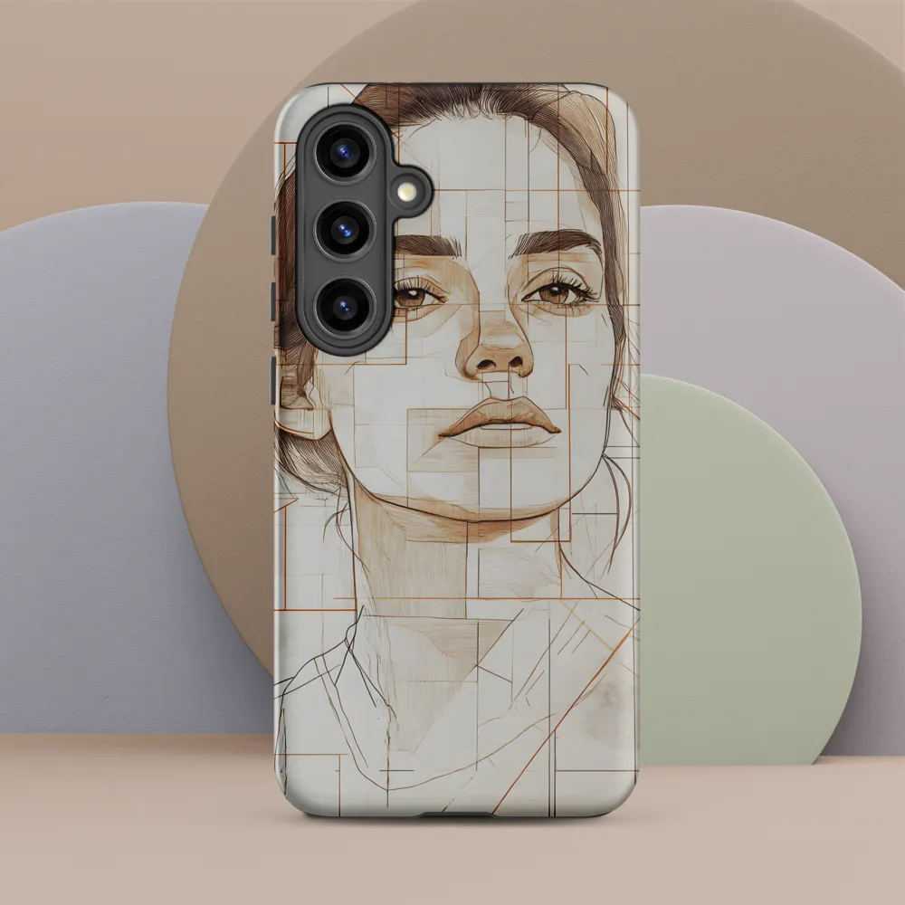 Geometric Serenity: A Minimalist Portrait