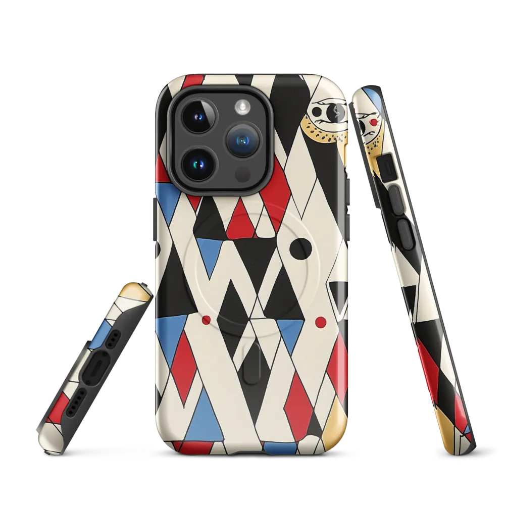 Dynamic Geometric Symphony | Phone Case |  14 Pro | MagSafe® Tough Case | Glossy