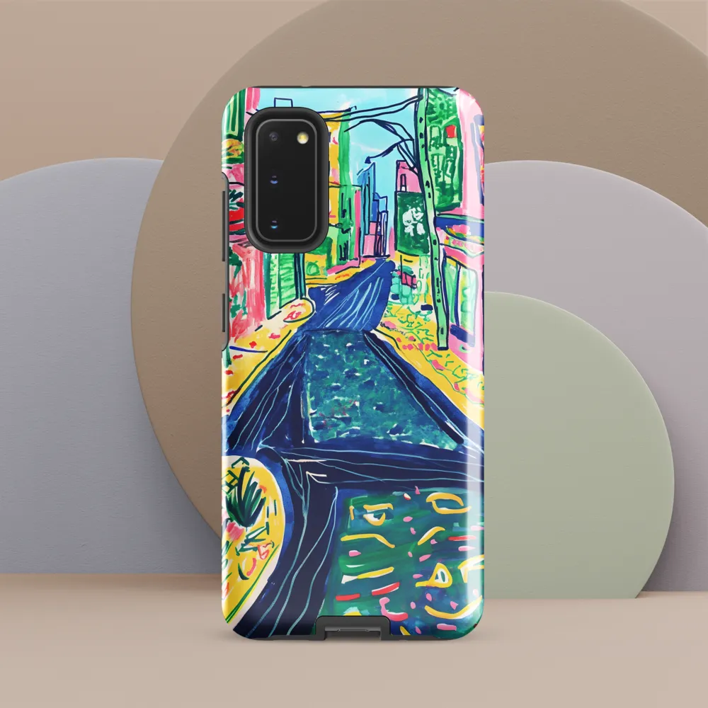 Dreamy Street in Vibrant Hues
