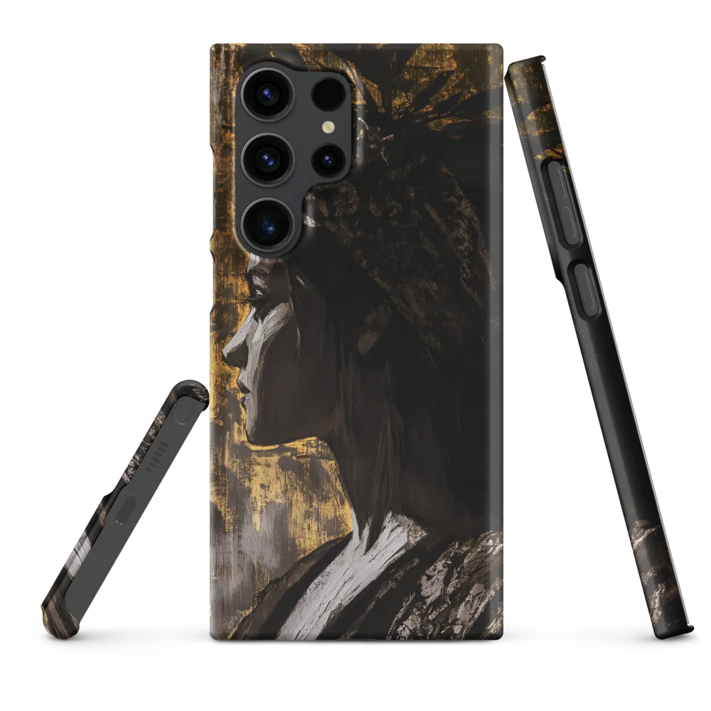 Golden Elegance: A Modern Profile Portrait